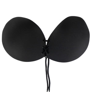 BYE-BRA - Sujetador adhesivo con cierre frontal, negro, Copa C