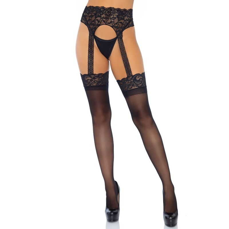 LEG AVENUE - OPAQUE HOLD-UP STOCKINGS ONE SIZE