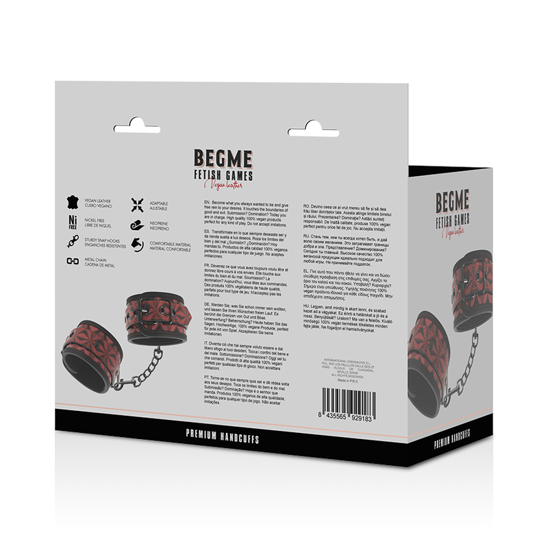 BEGME - MANETTES PREMIUM RED EDITION AVEC DOUBLURE EN NÉOPRÈNE
