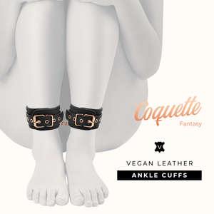 COQUETTE CHIC DESIRE - FANCY ANKLE CUFFS WITH NEOPRENE LINING