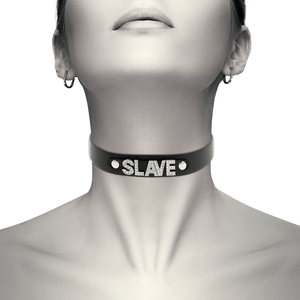COQUETTE CHIC DESIRE - VEGAN SLAVE LEATHER CHOKER