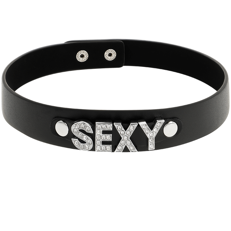 COQUETTE CHIC DESIRE - SEXY NECKLACE IN VEGAN LEATHER