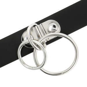 COQUETTE CHIC DESIRE - COLLAR DE PIEL VEGANA CON DOBLE ANILLO