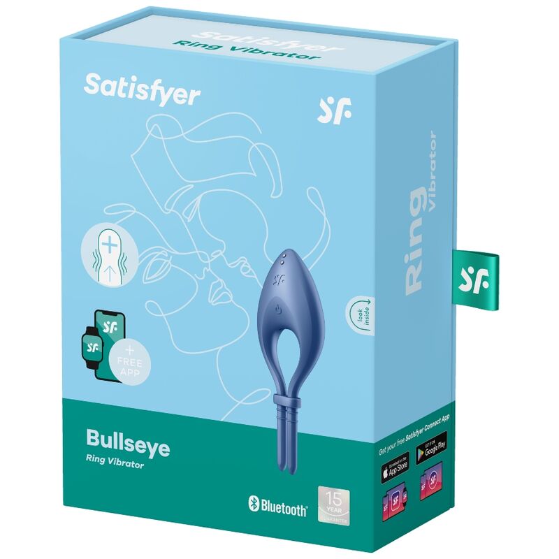 SATISFYER - APP VIBRATORI BULLSEYE RING BLU