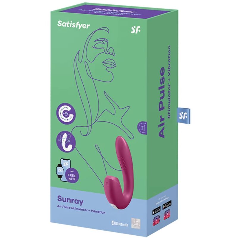SATISFYER - APP STIMULATOR & VIBRATOR SUNRAY RED
