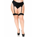 LEG AVENUE - MEDIAS DE LYCRA DE 2 TONOS CON COSTURA TRASERA Y TALÓN CUBANO