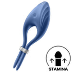 SATISFYER - ANILLO VIBRADOR DUELIST AZUL