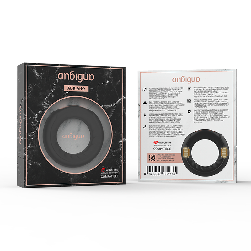 ANILLO VIBRADOR ADRIANO ANBIGUO + MANDO A DISTANCIA WATCHME