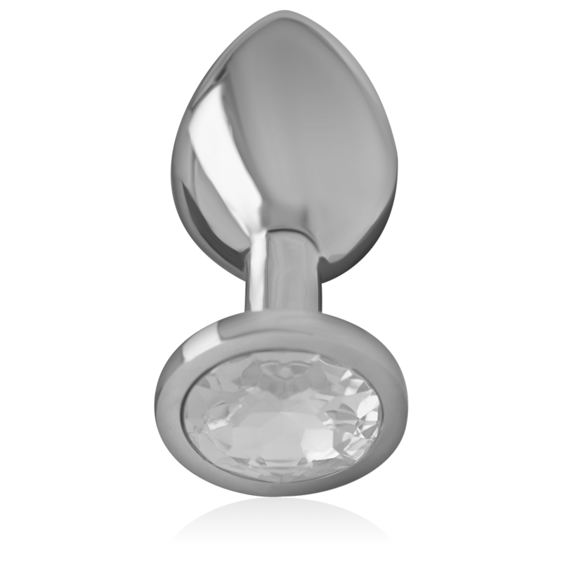 INTENSE - AΝAL PLUG IN METALLO ALLUMINIO CON CRISTALLO ARGENTO MISURA S