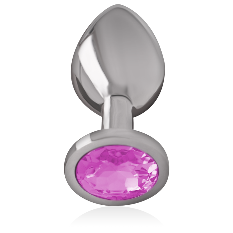 INTENSE - ANAL METAL ALUMINUM PLUG WITH PINK CRYSTAL SIZE S