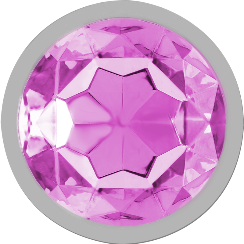 INTENSE - ANAL METAL ALUMINUM PLUG WITH PINK CRYSTAL SIZE S
