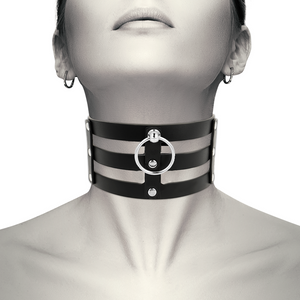COQUETTE CHIC DESIRE - VEGAN LEATHER CHOKER IN FETISH STYLE