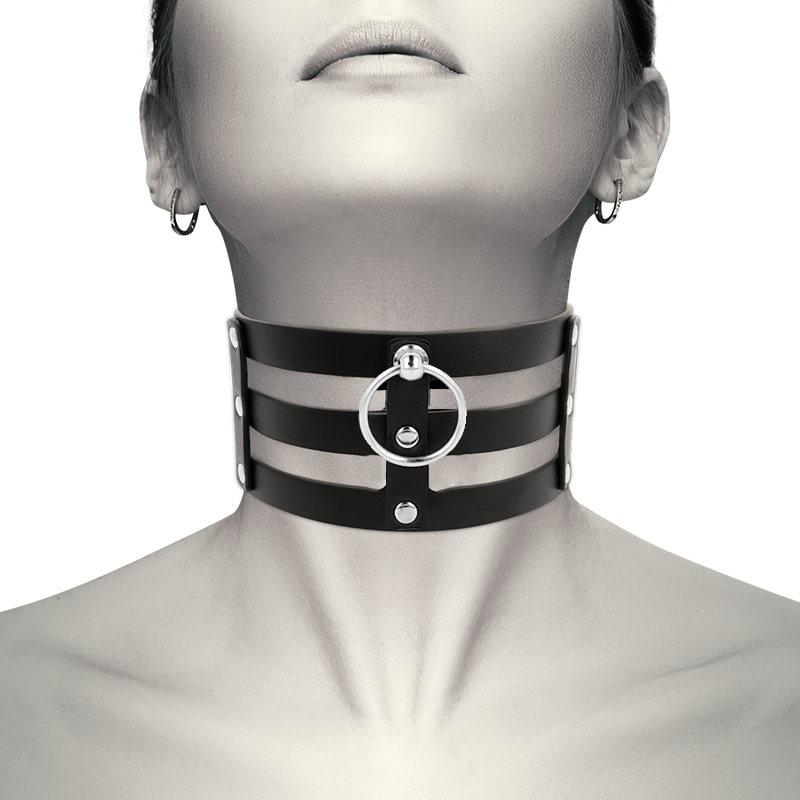 COQUETTE CHIC DESIRE - VEGAN LEATHER CHOKER IN FETISH STYLE