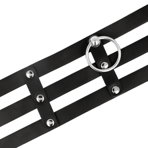 COQUETTE CHIC DESIRE - VEGAN LEATHER CHOKER IN FETISH STYLE
