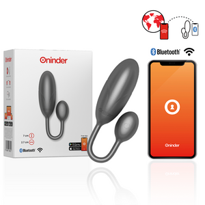 ONINDER - HUEVO VIBRADOR DENVER NEGRO 7 X 2,7 CM APLICACIÓN GRATUITA