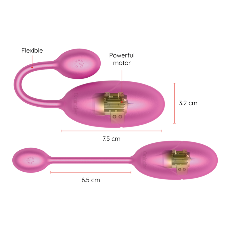 ONINDER - HUEVO VIBRADOR TOKYO ROSA 7,5 X 3,2 CM APP GRATUITA