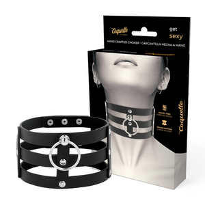 COQUETTE CHIC DESIRE - VEGAN LEATHER CHOKER IN FETISH STYLE