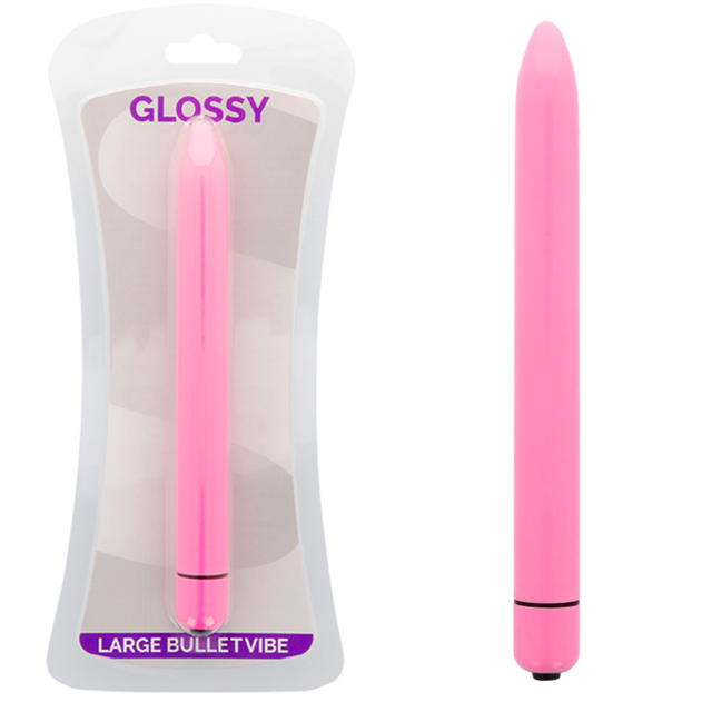 GLOSSY - VIBRADOR DELGADO ROSA INTENSO