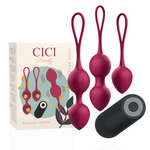 CICI BEAUTY - PREMIUM SILICONE 3 BEADS VIBRATING KEGEL REMOTE CONTROL
