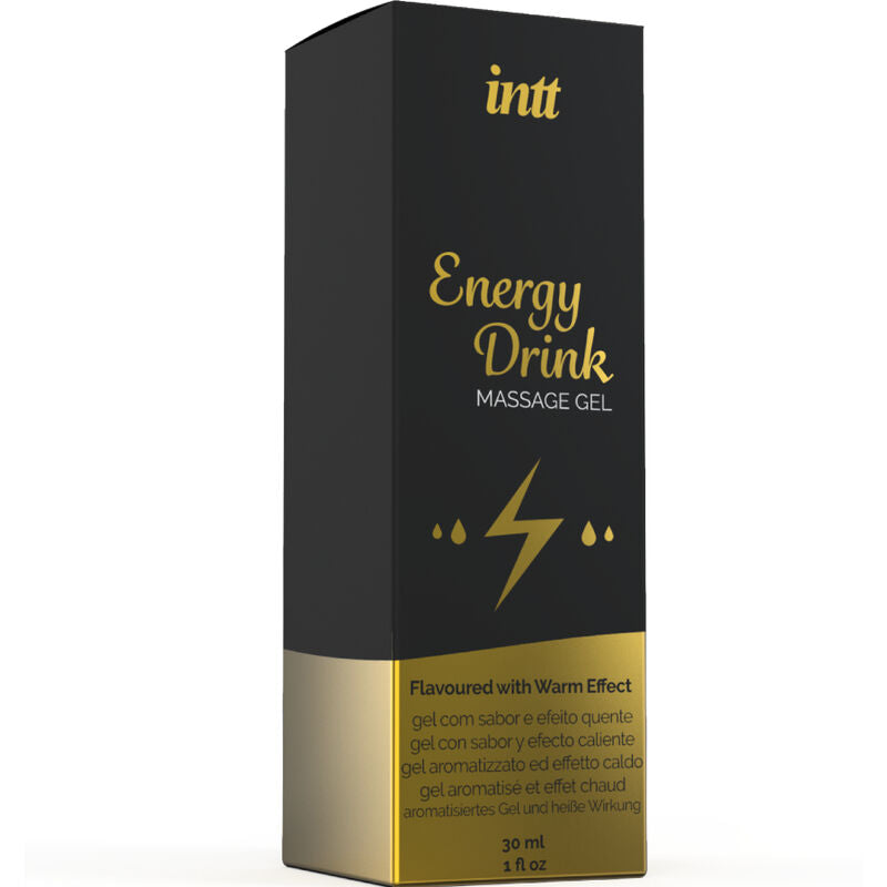 INTT MASSAGE & ORAL SEX - GEL DE MASAJE CON BEBIDA ENERGÉTICA SABORIZADA Y EFECTO CALOR
