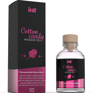 INTT MASAJE Y SEXO ORAL - GEL DE MASAJE CON SABOR A ALGODÓN DE AZÚCAR CON EFECTO CALOR