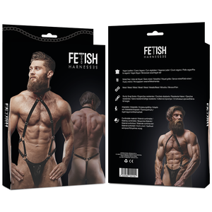 FETISH ACTITUD SUMISA - ARNÉS JOCK STRAP DE ECOCUERO PARA HOMBRE