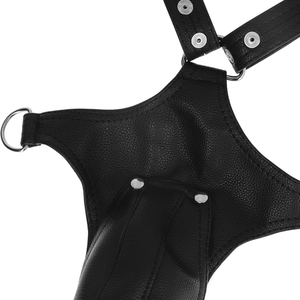 FETISH ACTITUD SUMISA - ARNÉS JOCK STRAP DE ECOCUERO PARA HOMBRE