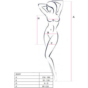 PASSION - BS097 BODY IN TESSUTO ELASTICIZZATO BIANCO TAGLIA UNICA