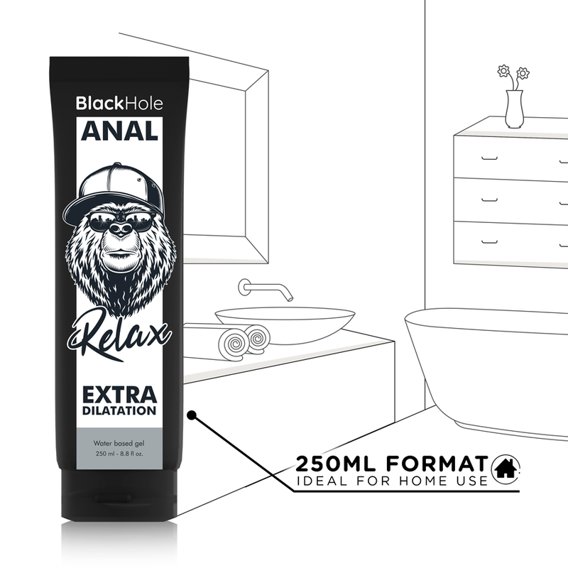 BLACK HOLE - GEL A BASE D'ACQUA PER DILATAZIONE ANALE 250 ML