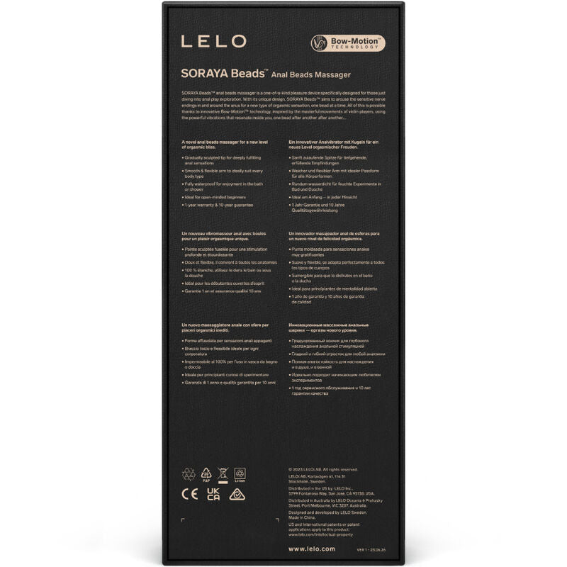 LELO - SORAYA Beaded Anal Massager Black
