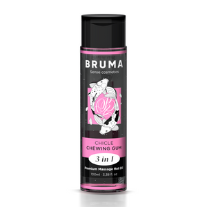 BRUMA - OLIO DA MASSAGGIO PREMIUM EFFETTO CALORE SAPORE GOMMA 3 IN 1 - 100 ML