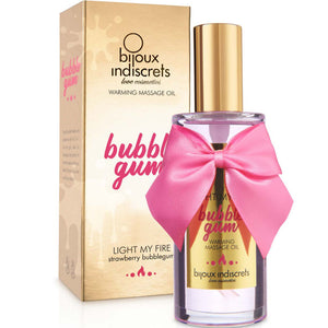 BIJOUX - INDISCRETS LIGHT MY FIRE OLIO DA MASSAGGIO EFFETTO CALORE GUSTO BUBBLE GUM