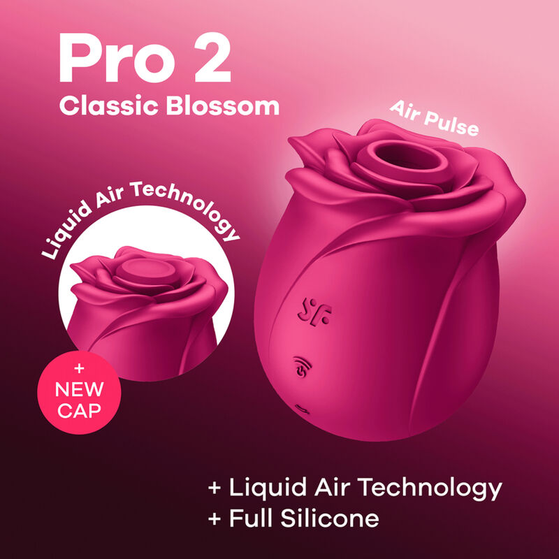 SATISFYER - VIBRADOR DE PULSO DE AIRE PRO 2 CLASSIC BLOSSOM
