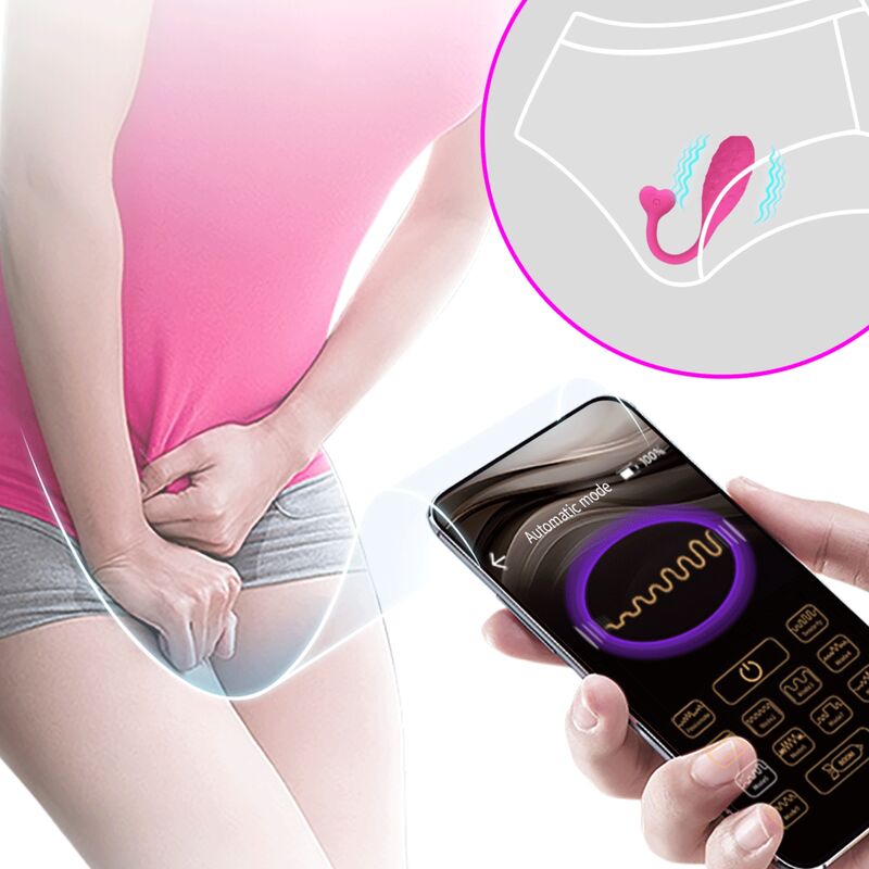 PRETTY LOVE - HUEVO VIBRADOR ROSA FISHER CONTROLADO POR APLICACIÓN
