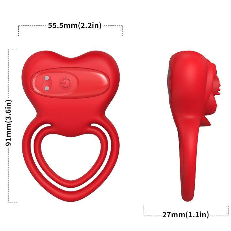 ARMONY - ANELLO VIBRANTE A CUORE ROSSO
