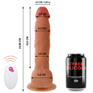 CYBER SILICOCK - TELECOMANDO REALISTIC MASTER 23,88 CM -Ø- 4,3 CM