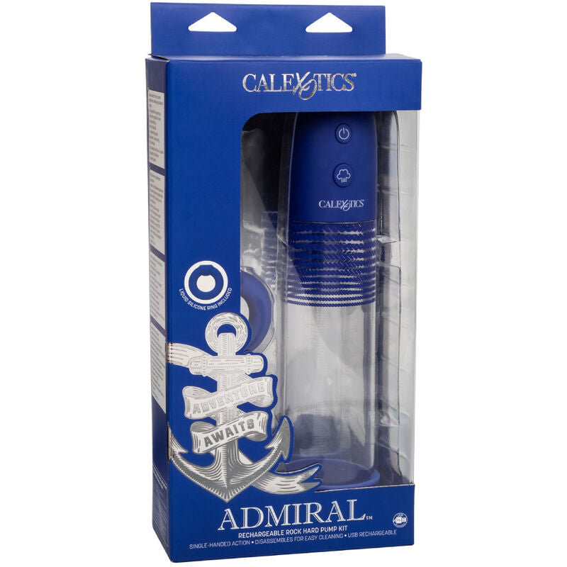 CALEXOTICS - ADMIRAL KIT RICARICABILE CON POMPA A MONTAGGIO ORIZZONTALE