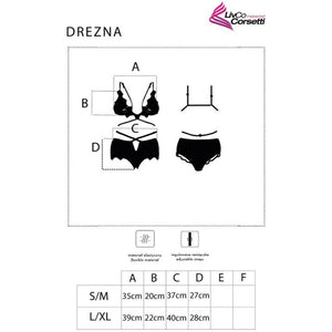 LIVCO CORSETTI FASHION - DREZNA LC 90733 SOSTÉN + BRAGA NEGRO