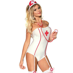 SUBBLIME - Disfraz de enfermera sexy con osito de peluche Talla S/M