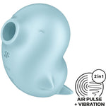 SATISFYER - SASSY SEAL ESTIMULADOR Y VIBRADOR AZUL