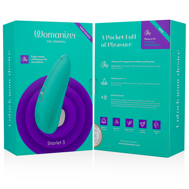 WOMANIZER - STIMOLATORE CLITORIDEO STARLET 3 TURCHESE