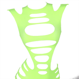 SUBBLIME - 952280 ABITO IN RETE ELASTICA A MANICHE LUNGHE VERDE TAGLIA UNICA