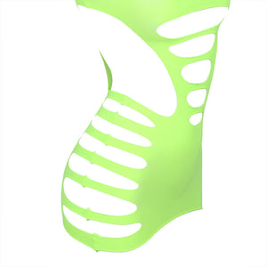 SUBBLIME - 952280 ABITO IN RETE ELASTICA A MANICHE LUNGHE VERDE TAGLIA UNICA