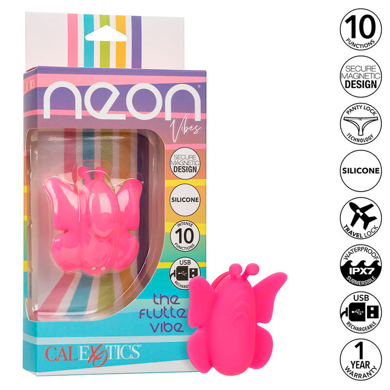 CALEXOTICS - NEON VIBES FLUTTER VIBE STIMOLATORE A 10 VIBRAZIONI ROSA