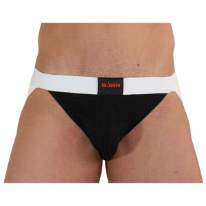 BURN - 004 JOCK NERO LUCIDO / BLANCO XL