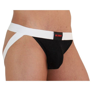 BURN - 004 JOCK NERO LUCIDO / BLANCO XL