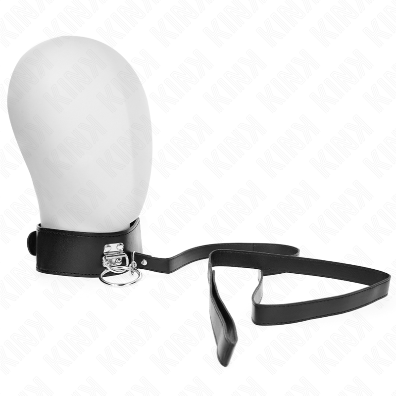 KINK - CORREA CON TACHUELAS 116 CM, COLLAR DE POLIPIEL CON CORREA 50 X 5 CM