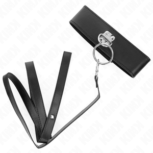 KINK - CORREA CON TACHUELAS 116 CM, COLLAR DE POLIPIEL CON CORREA 50 X 5 CM
