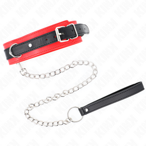 KINK - COLLAR MODELO BÁSICO CON CORREA DE 65 CM MODELO 3 ROJO 53 X 5 CM