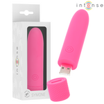 INTENSE - SYMONE USB RECARGABLE BALA VIBRADORA 8 VIBRACIONES ROSA 10 X 2,2 CM